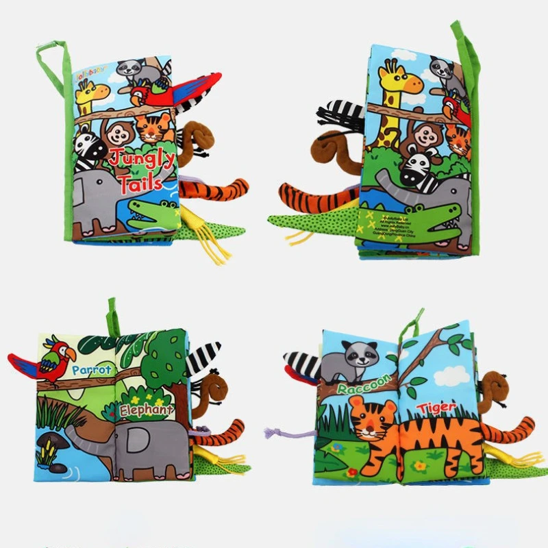 036MBabyEarlyLearningTailClothBookRingPaperFunction