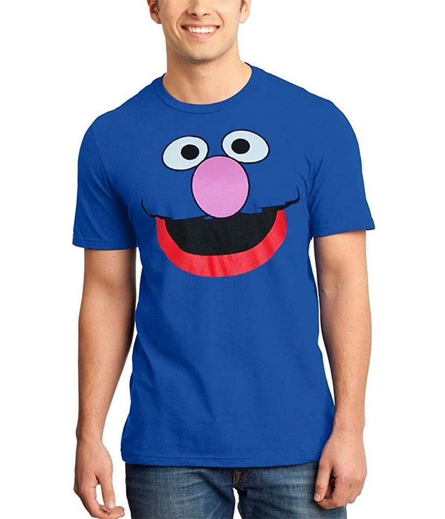 

Sesame Street Grover Face T-Shirt Fitness Tee Shirt New Cool Design