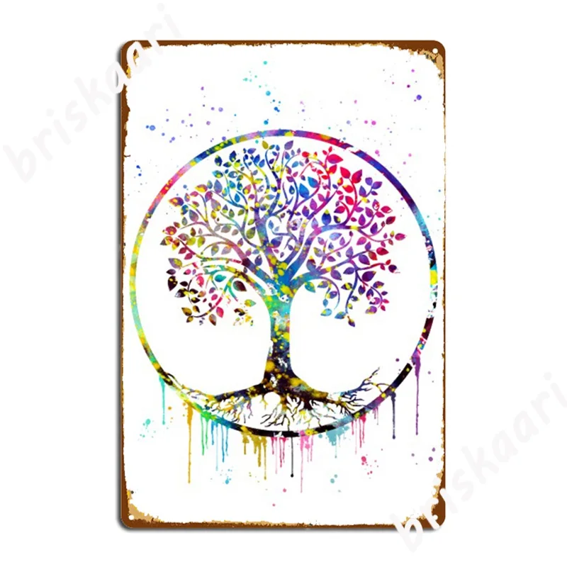 

Tree Of Life Metal Signs Wall Mural Classic Painting Décor Cave pub Tin sign Posters