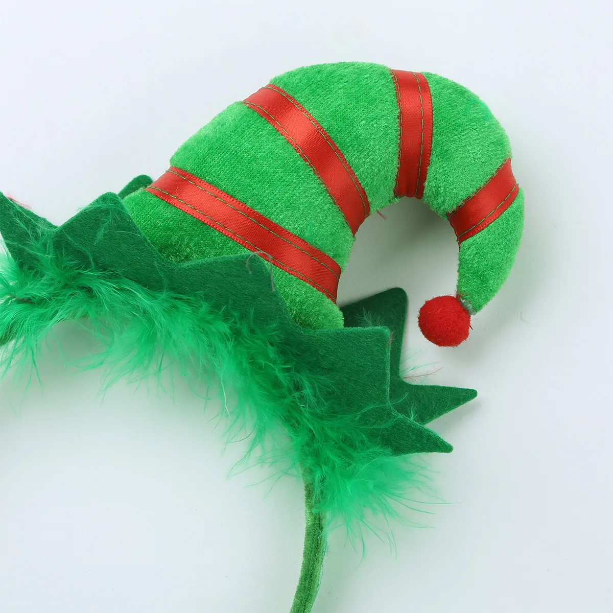 Kid Children Girls Christmas Headbands Hair Hoop Headwear with Feather Horn Xmas Holiday Party Costume Favors Gifts Accessoriess