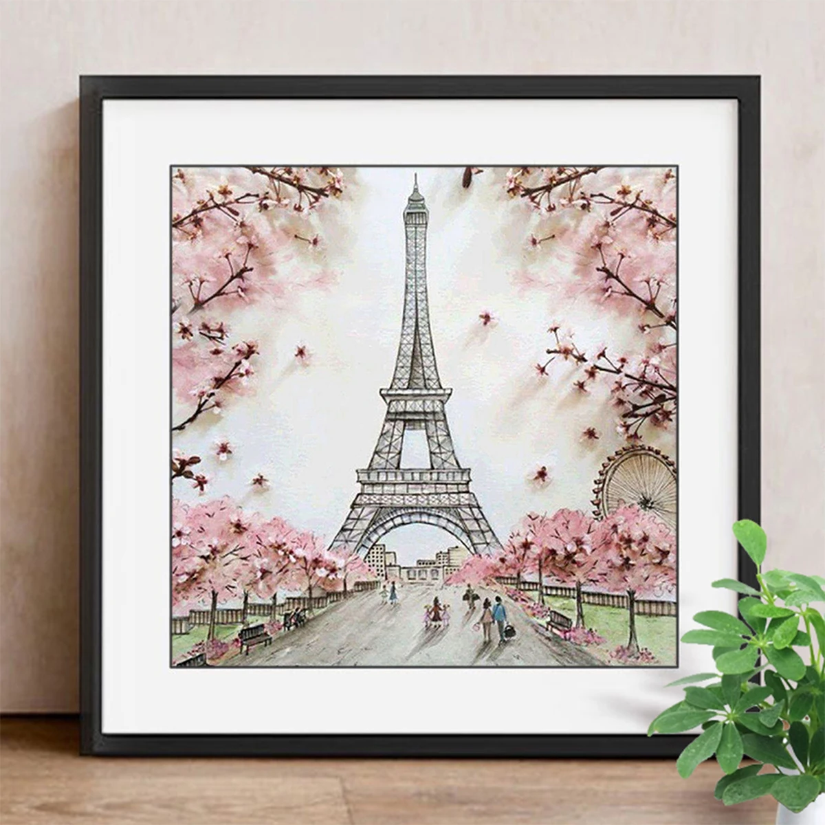 5D DIY Diamond Mosaic Landscape Full Square Drill Painting Flowers Cross Stitch Paris Iron Tower Picture Of Rhinestone | Дом и сад