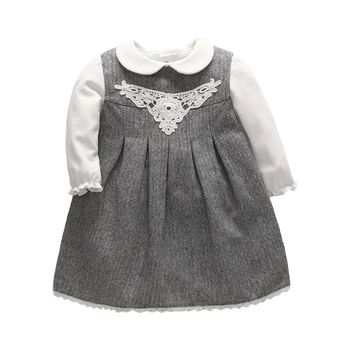 

Autumn New Baby Girls Princess Style Dress + Inner Shirt