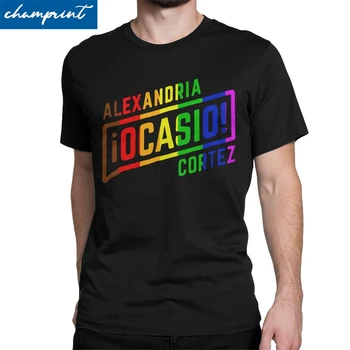 

Funny Alexandria Ocasio Cortez T-Shirt for Men O Neck T Shirt AOC Democrat Politics Short Sleeve Tees New Arrival Clothing
