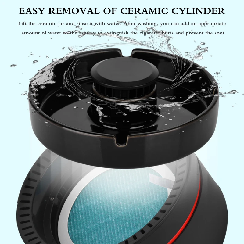 USB Rechargeable Smoke Grabber Ash Tray Purifying air for Indoor Outdoor Home Office Car Multifunctional Smokeless Ashtray