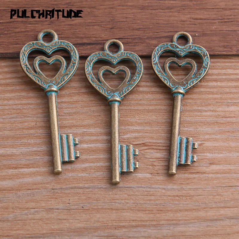 Pulchrode 11 стилей 2-10 шт Микс зеленый бронзовый металлический цинковый сплав Брелоки подходят ювелирные изделия медицинский растительный кулон шармы задатки