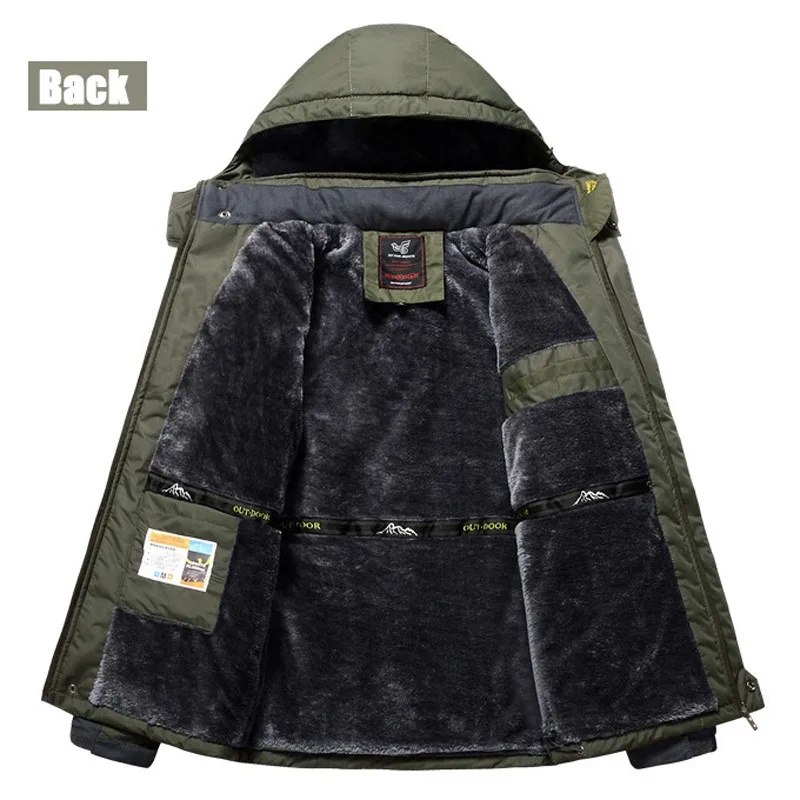 Жутко и boror Размер 5XL, 6XL, 7XL, 8X, 9XL зимняя куртка мужская верхняя одежда флис утолщаются хлопка-проложенный вниз парка пальто мужчины водонепроницаемая куртка