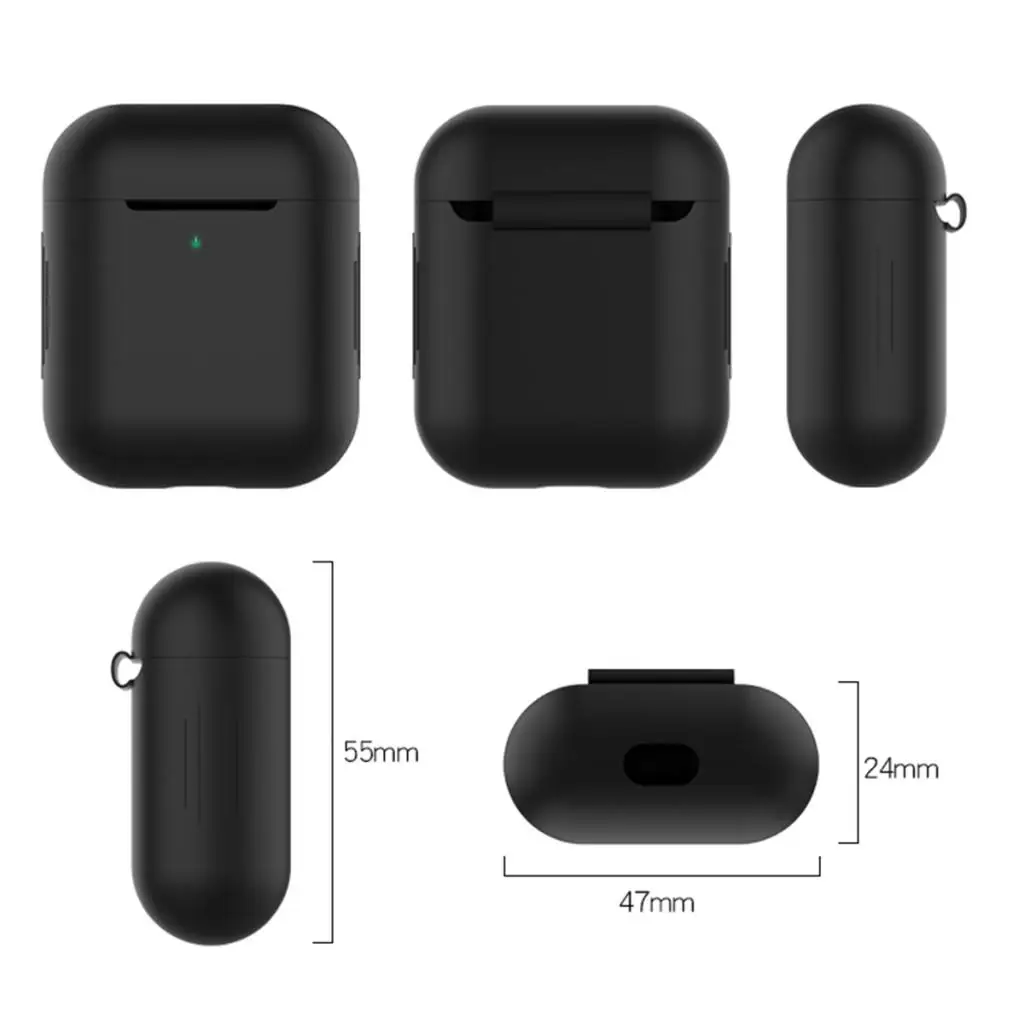 Чехол для наушников для Apple AirPods 1 2 силиконовый чехол Беспроводная Bluetooth сумка для наушников Защитный для AirPod Air pods Тонкий чехол