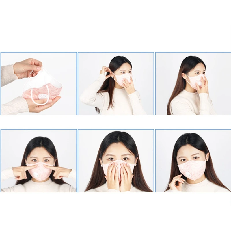 5pcs Fold Disposable Dust Cute Mask Respirator Dust-proof Work Safety Mask For DIY House Clean Carpenter Builder Polishing