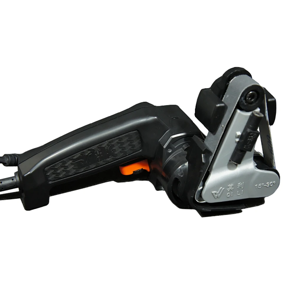 

220V Handheld Electric Knife Sharpener Belt Machine Adjustable Speed/Angle with 8 Abrasive Belts (2 each for 180/320/600/1000）