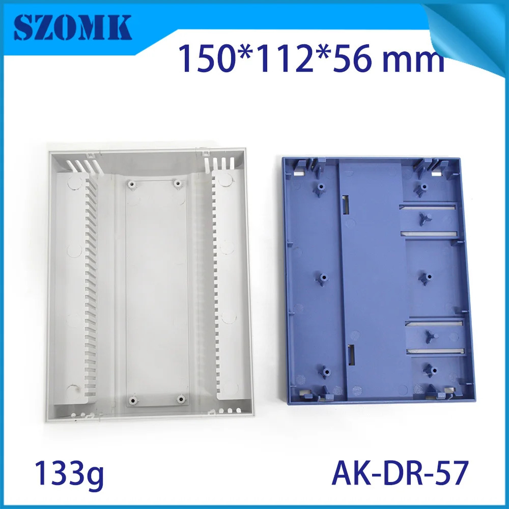 1 шт. SZOMK ABS пластиковый корпус для электроники на din-рейке 150*112*56 мм