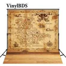 Kate 10x20FT Pirate Map Backdrops Solid Color Wood Floor Background Newborn Photography Photo for Children Photography Shoot 