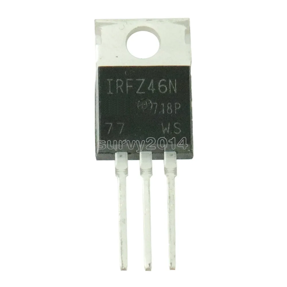 10 шт. IRFZ46 IRFZ46N TO-220 N-Channel 53A 55V Транзистор MOSFET Новый