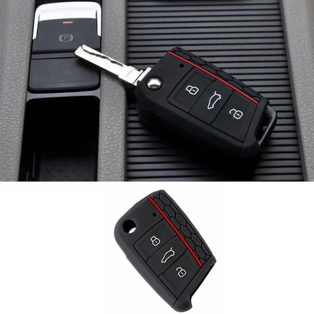 ontto Car Key Case for Golf 7 MK7 Polo Jetta T-ROC Skoda Karoq Octavia  Fabia Seat Leon Ibiza Alloy Remote Control Cover Key Cover Key Case Key