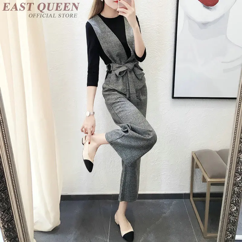 New Chic Pants Suits Elegant Woman Pants And Blouse Set Office Work Vest Capris Korean Sexy Business Suits For Women DD2293