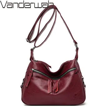

Crossbody Bags For Women Messenger Bag Designer Leather Handbags Sac A Main Vintage Ladies Shoulder Bag Hand Bags High Quality