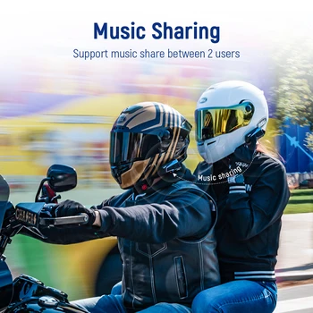 Lexin B4FM-X 10 Bikers Bluetooth Motorcycle Intercom Helmet Headsets,BT 5.0 Wireless Communication Interphone Music Sharing Bike 5