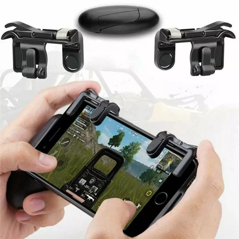 

2 PCS PUBG Control Trigger Mobile Phone Mobile Game Shooting Button + Joystick Gamepad Sensitive Touch Keys Universal Phone