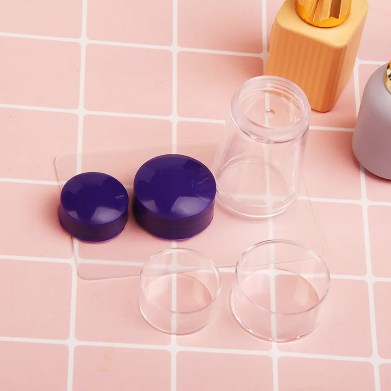 1 шт голографический прозрачный штамп для ногтей для штамповки пластины голографические прозрачные силиконовые штамповочные головки для дизайна ногтей шаблоны инструменты