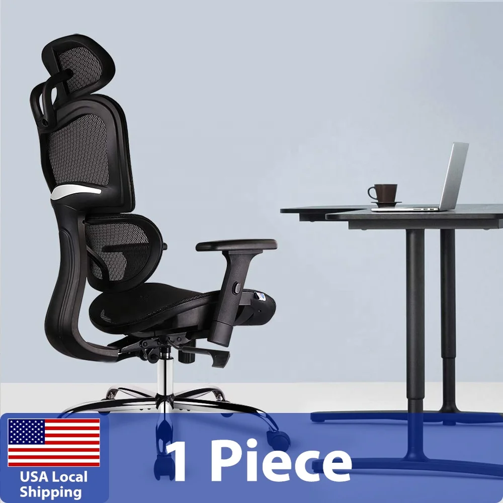 SMUGDESK Ergonomics Mesh Computer office Chair High Back Desk Chair with Adjustable Headrest and Armrest