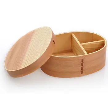 

Durable Wooden Bento Box Japanese Style One-Person Food Preservation Box Tableware Student Wooden Lunch Box NEW!