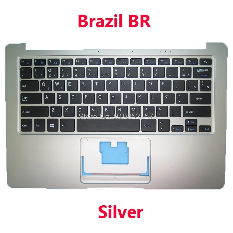 Portátil ouro azul prata palmrest & teclado