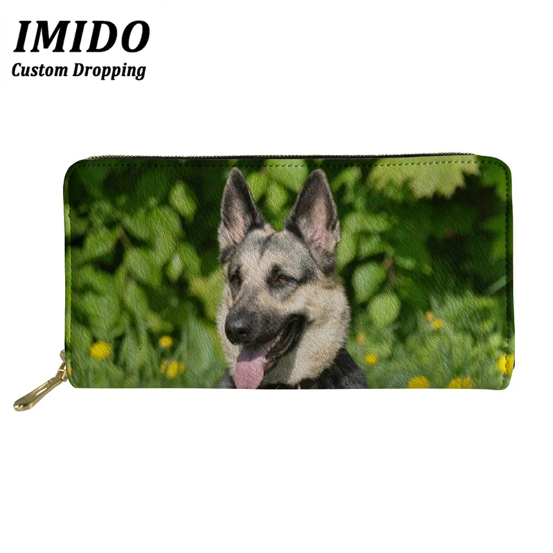 IMIDO, новинка, модный длинный кошелек на молнии, милый, с рисунком чихуахуа, бордюр, колли, для питомца, собаки, высокое качество, клатч, женские кошельки, дизайнерский кошелек - Цвет: WLL2888Z21