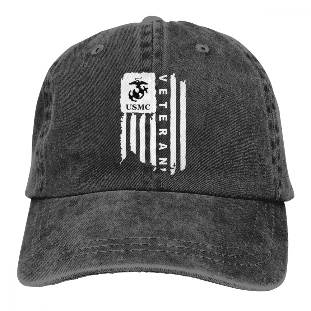 Американский флаг морская пехота USMC США Militar Casquette унисекс Мужские Женские джинсовые бейсболка с ремешком кепки Регулируемый Гольф папа шляпа