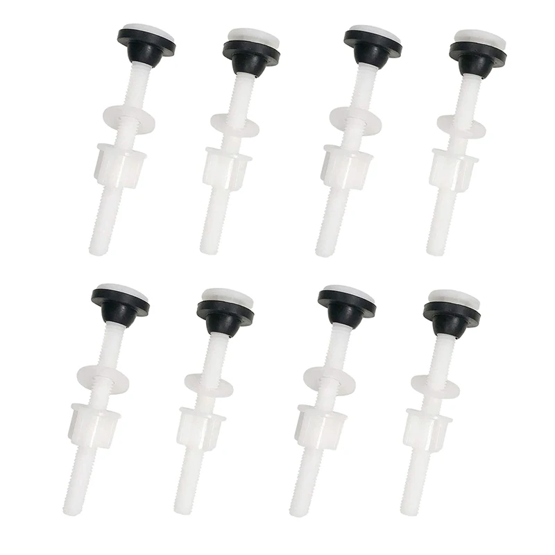8 Pack Toilet Tank Plastic Bolts M10 to Bowl Bathroom Repair Kits Fitting Screws and Seal Set Pan Head | Дом и сад