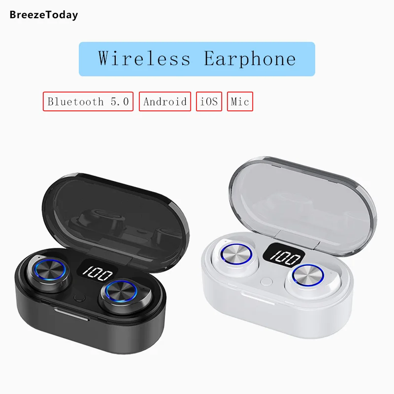 TW80 Беспроводные Bluetooth 5 0 Универсальные наушники спортивные для Xiaomi iPhone смартфона