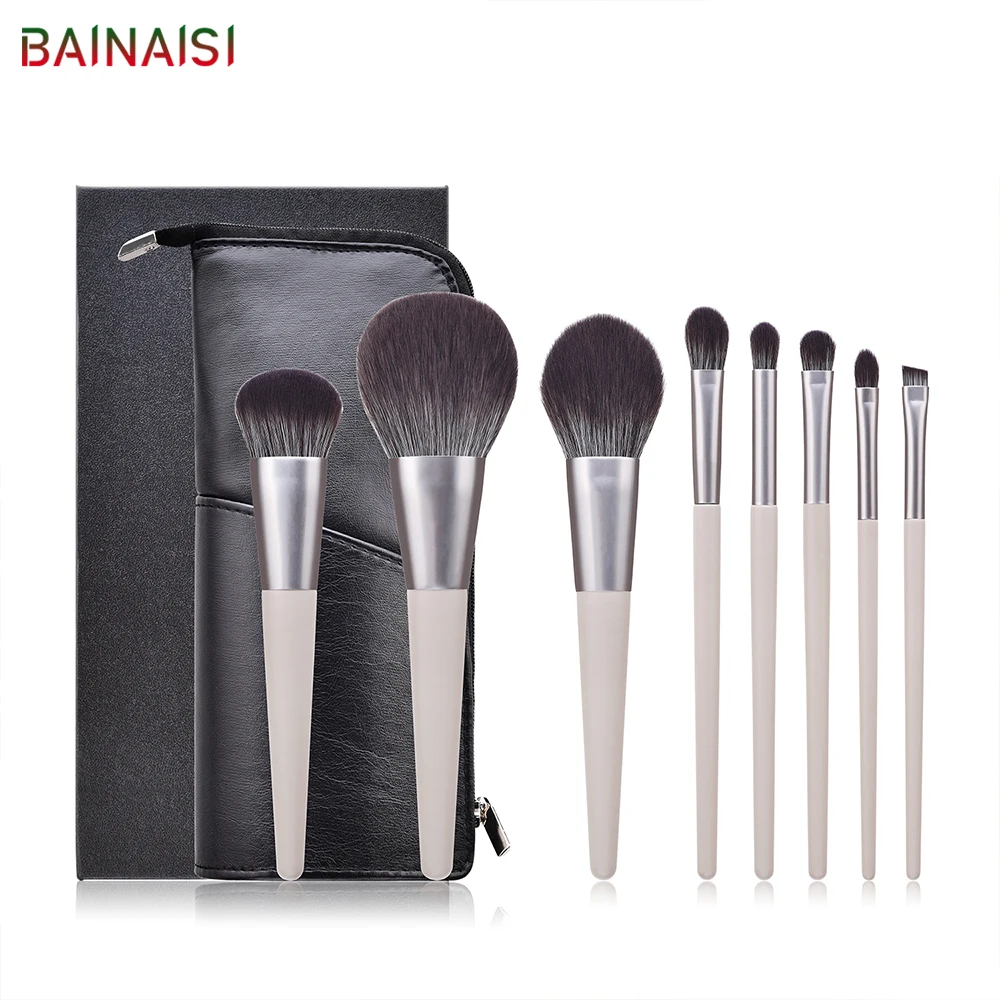 

BAINAISI 8Pcs Makeup Brushes Professional Powder Foundation Eyeshadow Make up Brushes Set Synthetic Hair Cosmetics Brush Set