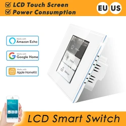 4 In1 Wifi LCD Smart Light Switch Household Wall Lamp And Curtain Touch Switch Supports Apple Homekit App And Siri Voice Control