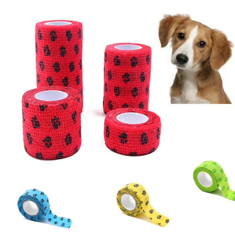 

Pet Medical Bandage First Aid Paw Bandage Adhesive Elastic Bandages Self Adhesive Protective Foot Breathable Tape Accessory