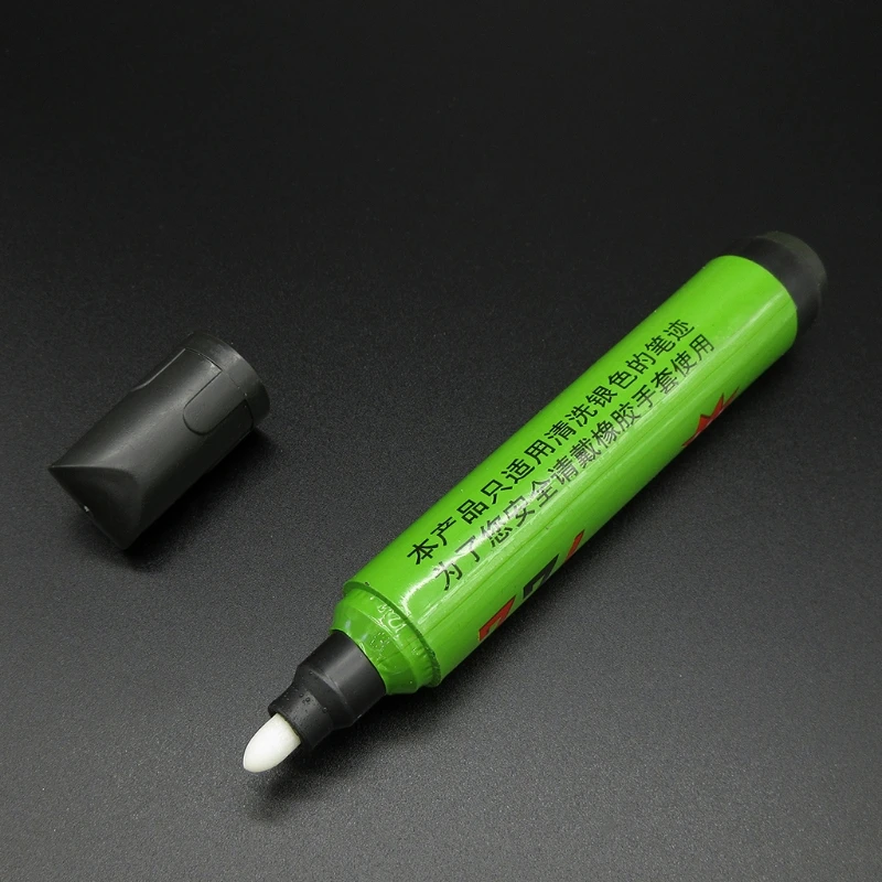 10pcs Big Capacity Leather Craft Cleaning Pen Silver Line Painting Cleaning Mercury Refill Mesh Handwriting Cleaner