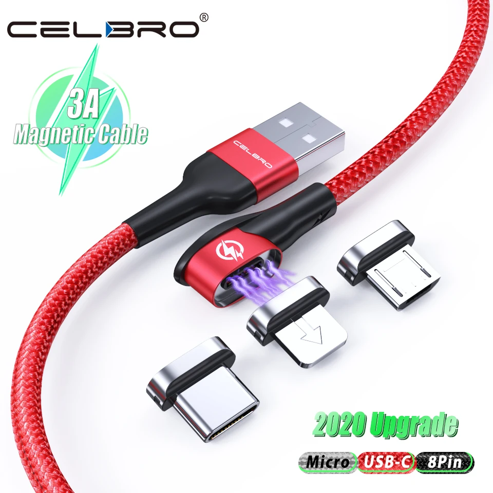 Магнитный Micro USB кабель Тип C 90 градусов для Samsung Xiaomi Huawei Realme магнитное зарядное