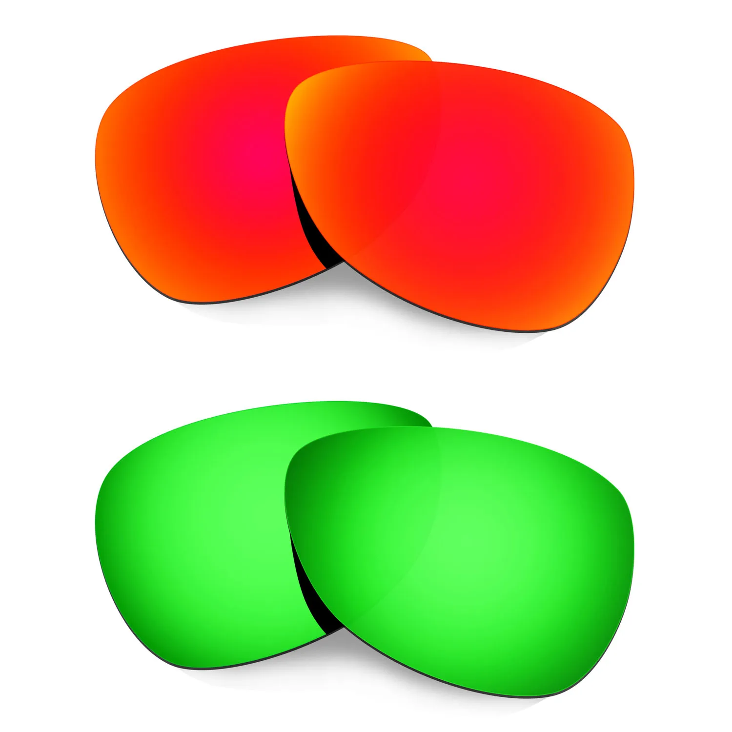 

HKUCO For Felon Sunglasses Polarized Replacement Lenses 2 Pairs Red & Green