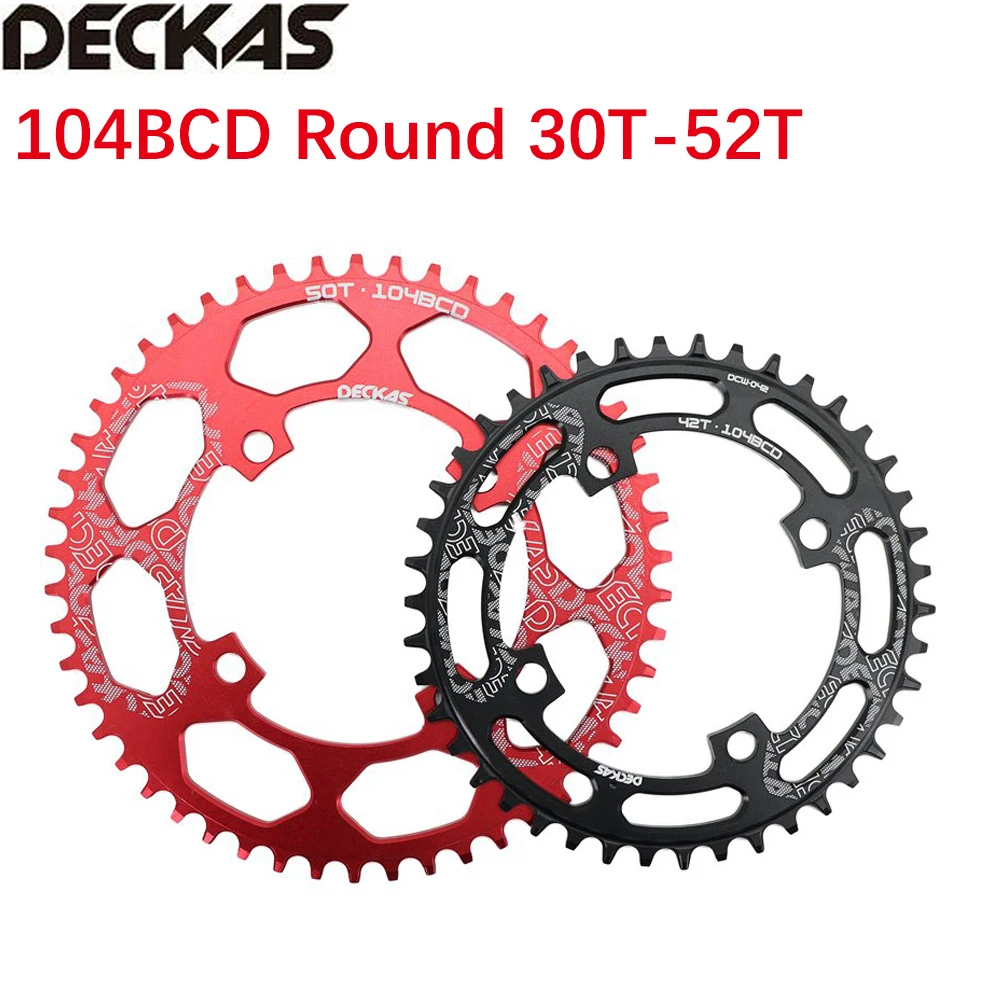 Corona per bici rotonda Deckas 104BCD 40 42 44 46 48T 50 52 denti MTB Bike  mountain bike anello per catena corona 104 bcd|bcd 104|bicycle chain  ringchainring mtb - AliExpress