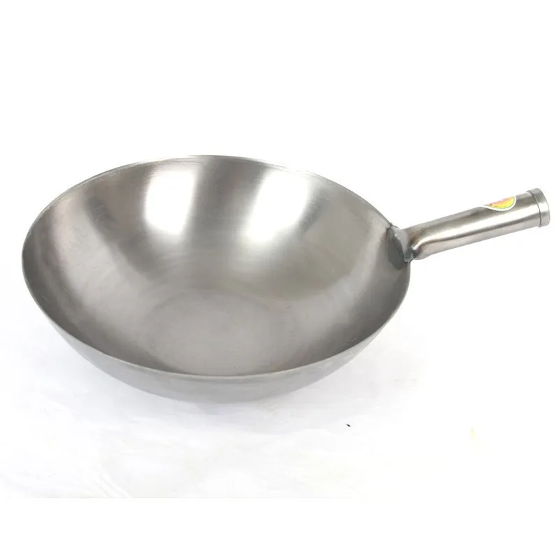 

Wrought Iron Rust round-Bottom Cast Iron Pot Old-Fashioned Applicable Extra Large Cooking Wok Light General Thick Bottomed Cauld