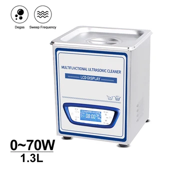 

Ultrasonic Cleaner 1.3L Bath LCD Display Sweep Frequency Degassing Engine Oil Metal Parts Circuit Board degas Ultrasonic Washer