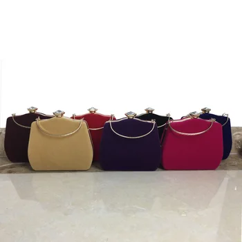 

Ladies Clutch Bag Satin Black/Rose Red Women Evening Party Purse Fashion Purses And Handbags Mini Phone Case Fashion Dinner Bags