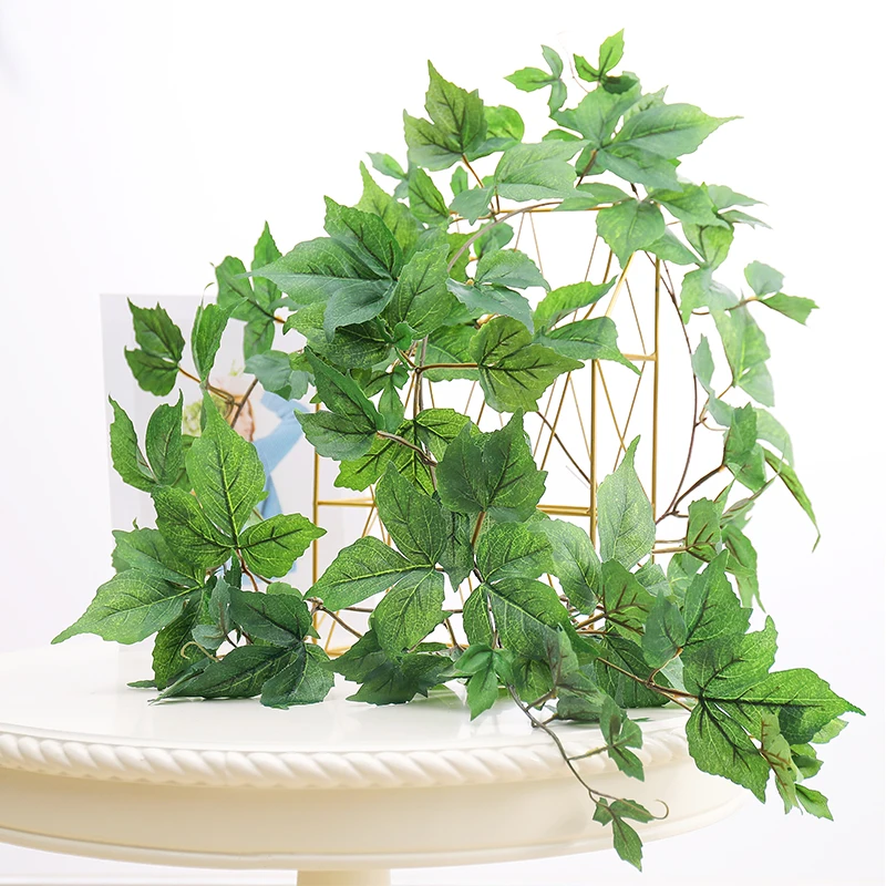 180cm Artificial plants Ivy Maple leaf garland for Wedding decor tree Fake Autumn leaves flowers hanging vines Home wall decor