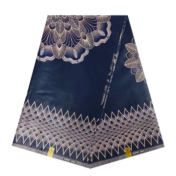 

Blue Ghana Super Java Veritable Block Print African Wax Cotton Fabric, 2020 Ankara JAVA Wax Print Fabric for Sewing Patchwork