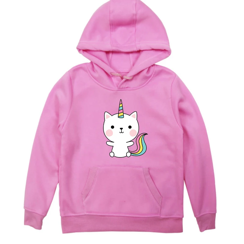 Hoodies 7 Толстовка с принтом единорога для девочек, детский пуловер для маленьких мальчиков и девочек на осень г., одежда милые толстовки хлопковые топы для детей от 2 до 14 лет - Цвет: Hoodies 7