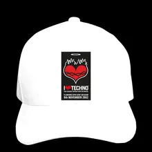 Бейсбол Кепки I Love Techno 2002 логотип шляпа с остроконечным Кепки