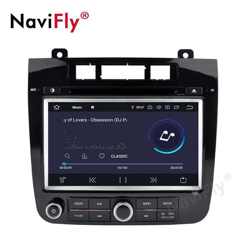 Top NaviFly Auto gps navigation for VW Volkswagen TOUAREG 2011-2015 Android 9.0 car radio stereo multimedia player 1080P HD WIFI BT 5