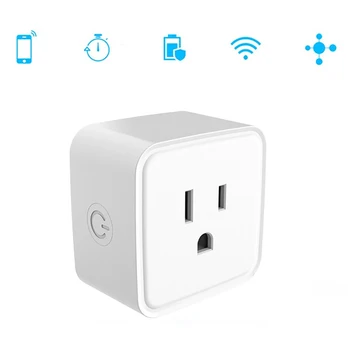 

WiFi Smart Plug US Standard High-quality Convenient Voice Control Plug For Home Smart Plugs White Popular-