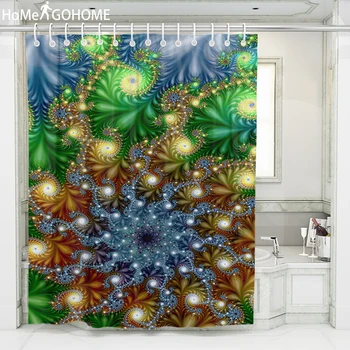 

Octopus Kaleidoscope Shower Curtain Bath Mandala Waterproof Polyester Fabric Home Decorations Bathroom Curtains with Hooks 8Size