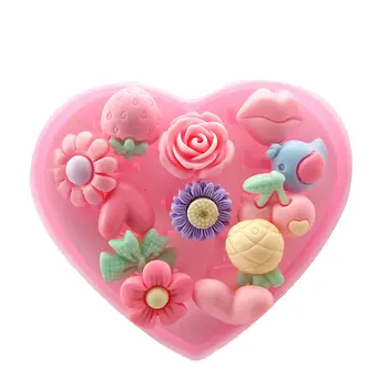 

Creative Girl Gift Set Love Heart Shaped Ring Box Kids Cartoon Ring Pretend Toy Dress up Rings Little Girls Gift Random Color
