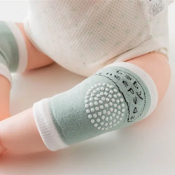

0-18 Months Babys Non-Slip Baby Summer Children's Cotton Knee Pad Baby Crawling Knee Pads Cover Terry Thick Mesh Breathable