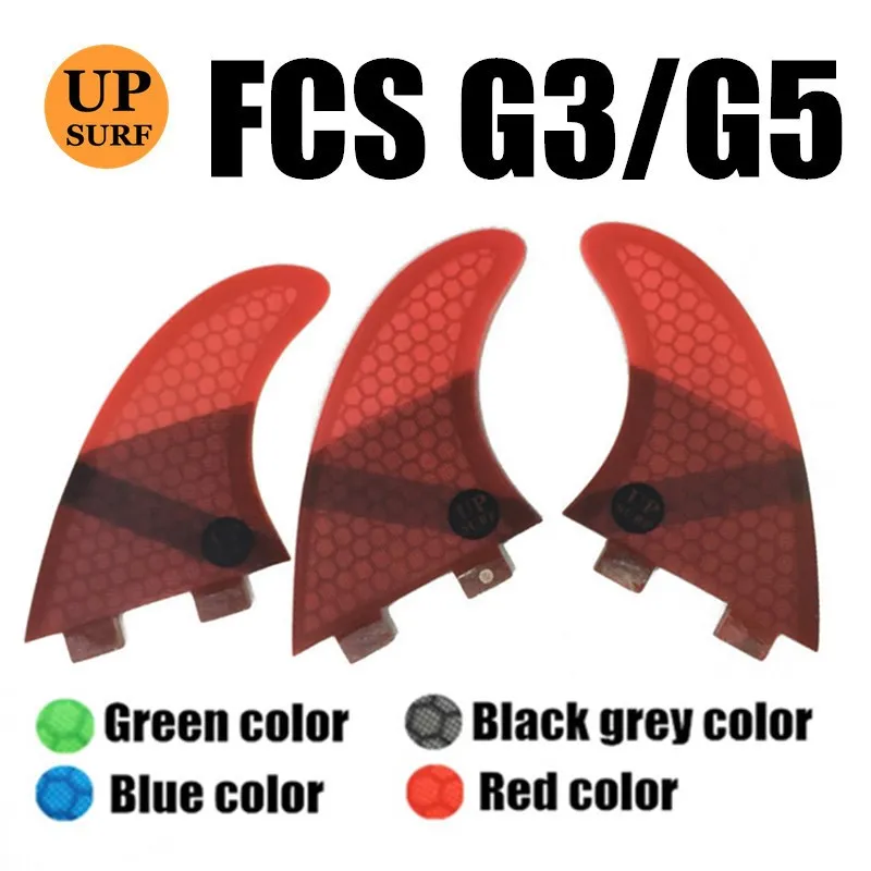 Плавник для серфинга fcs g3/g5 quillas barbatana de плавник honeycomb fiber 3 штуки в комплекте