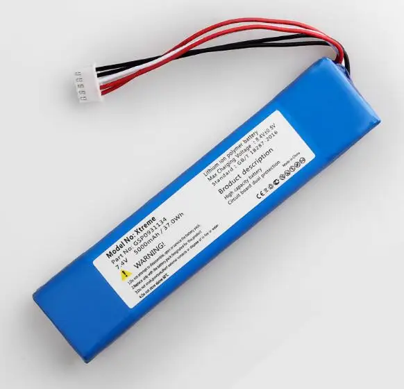 

5000mAh Battery for JBL Xtreme JBLXtreme Player New Li-po Rechargeable Accumulator Pack Replacement 7.4V GSP0931134 +Track Code